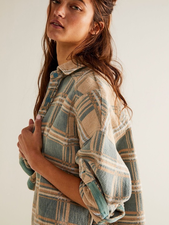 We The Free Tops - We The Free Arizona Sky Jacquard Plaid Shirt